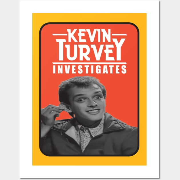 Kevin Turvey Investigates - Orange Background Wall Art by Sorry Frog